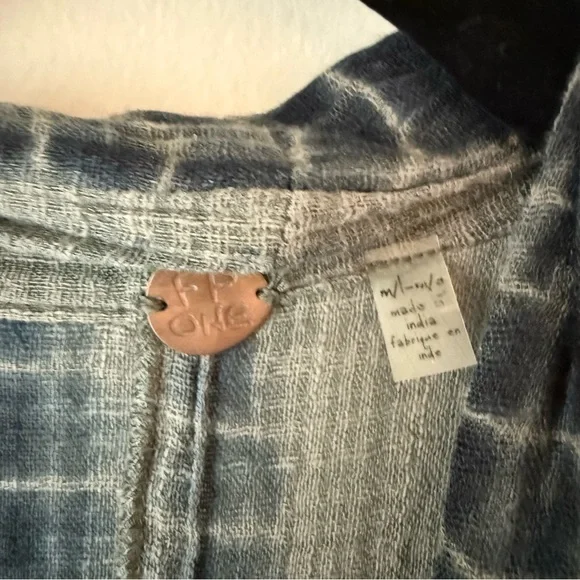 Free People Blue and Gray Tie-Dye Kimono Cardigan - Picture 2 of 5
